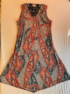 World Unity Navy Floral Lace Crochet Dress